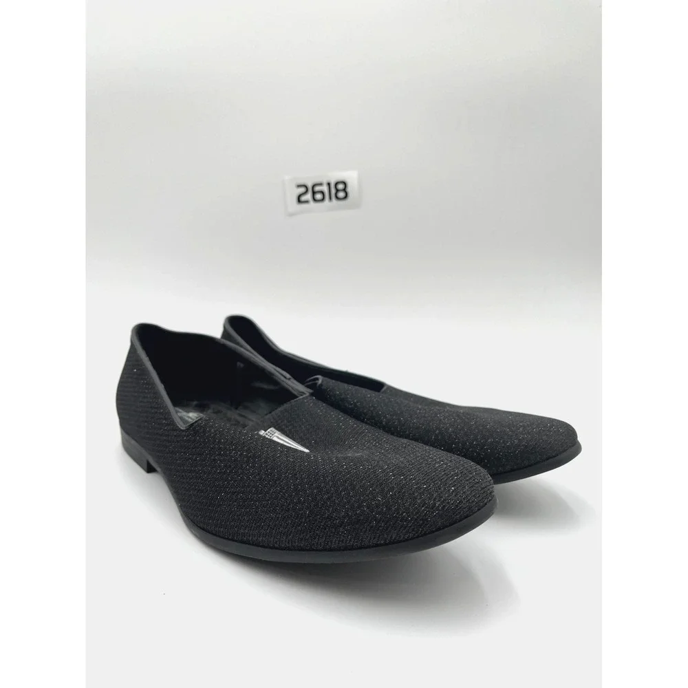 Giorgio Brutini Signature Collide Men's Loafers 10.5M Black Gold Metallic Shoes‎
